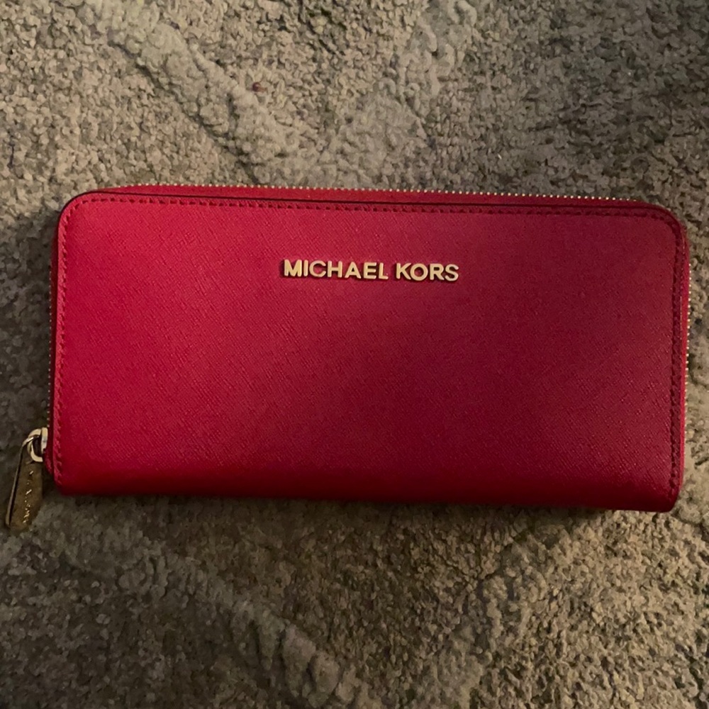 Red Michael Kors wallet